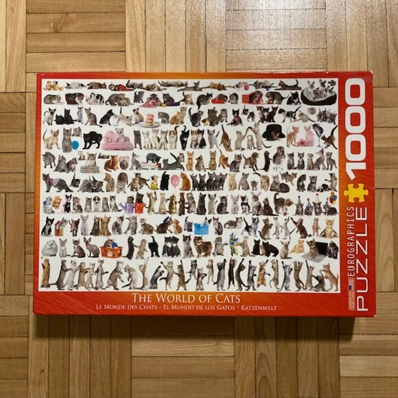1000 Piece World of Cats Jigsaw Puzzle - Picture 1 of 1